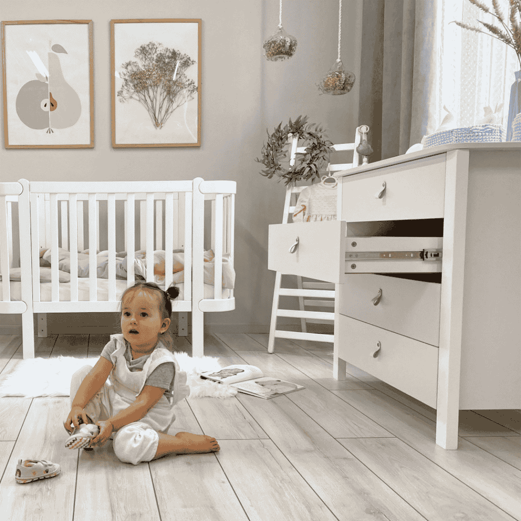 Dětská komoda Zukko Gekko Kids, 90x50x85cm, Bílá